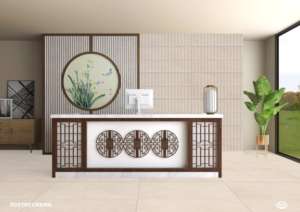 Carrelage en porcelaine émaillée brillante de designer, 600x1200mm, 60x120cm, 24x48 pouces, grand format, surface pour projets contemporains - Product Image 3