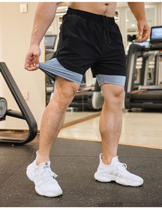 Pantalones Cortos Deportivos Casuales para Hombre, Estilo Jogger, de Felpa Francesa, Algodón y Poliéster, Corte Holgado, para Gimnasio, Entrenamiento, Running y Deportes, Venta al Por Mayor Personalizada - Product Image 5