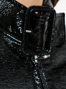 High Quality Black Ladies Cowskin Leather Short <b>Biker</b> <b>Jacket</b> with Button Custom Logo Factory Wholesale Customization - Product Image 2