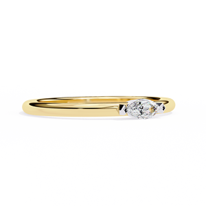 Anillo de Compromiso, Aniversario o Boda Clásico Minimalista con Diamante Corte Marquesa para Mujer, Oro de 10k, 14k o 18k - Product Image 2