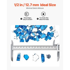 Vetro per Braciere Riflettente Resistente alle Alte Temperature da 10 LBS (4,5 KG) da 1/2 Pollice per Caminetti - Product Image 5