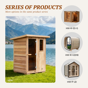 Sauna Exterior Certificada por ETL Elite <span class=keywords><strong>con</strong></span> Control WiFi Inteligente, Sauna <span class=keywords><strong>de</strong></span> Cedro Rojo Premium para Jardín, Lista para Instalar en Canadá - Product Image 4