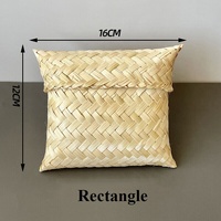 Dompet minimalis kualitas tinggi kerajinan anyaman bambu ramah lingkungan untuk kemasan kotak hadiah pernikahan dan suvenir/hadiah tamu