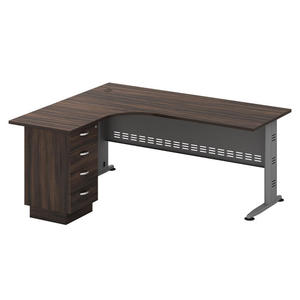 Premium Modern L Shape J Leg Office <b>Desk</b> with 4D Pedestal <b>Large</b> Workstation Furniture for Home Office and Professionals - Product Image 6