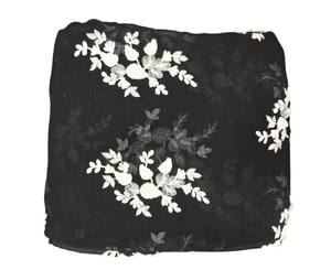Suministro al por Mayor de Tela de Chifón Negra Transpirable con Estampado Floral para Confección de Vestidos de Niña o Saris y Dupattas al Mejor Precio - Product Image 4