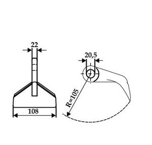 Industrial Hammer Blade for Forestry Mulcher Used for shredding branches <b>brush</b> and <b>vegetation</b> By Manufacture - Product Image 2