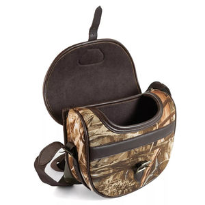 Sac à cartouches de chasse en cuir pleine fleur fait main avec coutures renforcées et bandoulière réglable pour le tir en extérieur - Product Image 4