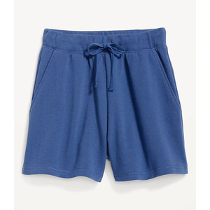 Shorts pour femmes 100% coton, décontractés, taille élastique, respirants, motif à carreaux délavé, 180g, avec poches, haute qualité, pour l'été - Product Image 6