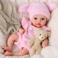 Poupées Reborn Babeside Dolly 16 pouces en silicone intégral, réaliste, fille, barboteuse rose en peluche, fabrication en gros