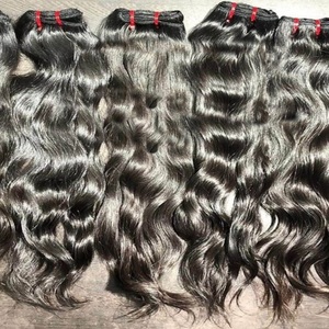 INDIAN Hair Bulk for Women Wet and Wavy Human Hair Bulk for Braiding No Weft Braids <b>Extensions</b> Bundles - Product Image 1