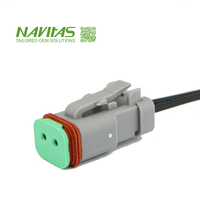 Steker Jantan 2 Pin Deutsch DT dan Soket Betina IP67 Tahan Air Tembaga Berlapis Timah 250V Kabel Harness Otomotif EV