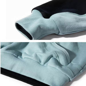 เสื้อฮู้ดดี้ทรงโอเวอร์ไซส์สุดหรู ผ้าฟอกสีแบบแอซิดวอช พร้อมฮู้ดคลุมหน้าเต็มใบและซิปครึ่งตัว – ผ้าฝ้ายหนาคุณภาพสูง - Product Image 2