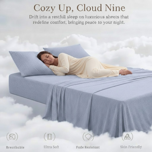 ชุดผ้าปูที่นอนสีกรมท่ารอยัลเฮเธอร์ |   ผ้าเนื้อนุ่มระบายอากาศได้ดี |   ชุดเครื่องนอนหรูหราทนทานสำหรับเตียงคิงไซส์ ปี 2026 - Product Image 5