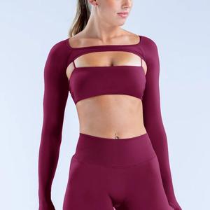 Conjuntos de Yoga de 2 Piezas con Logotipo Personalizado para Mujer, Ropa de Entrenamiento, Conjuntos de Fitness para Gimnasio, Ropa Deportiva, Traje de Yoga y Fitness para Mujer - Product Image 3