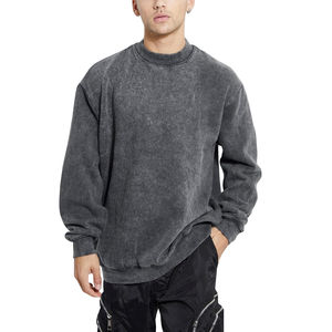 Sudadera para Hombre con Lavado Ácido, Transpirable, Hecha a Medida, para Invierno, Diseño Nuevo 2026, Sudadera Básica Cómoda para Hombre, Venta al Por Mayor - Product Image 1