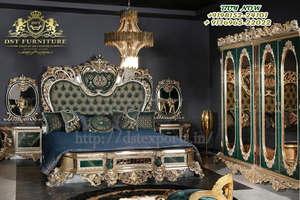 Juego de Dormitorio de Lujo con Tapicería Moderna y Madera de Teca Tallada, con Acabado Personalizable, Diseño Formal, Tallado a Mano por Diseñadores - Product Image 4