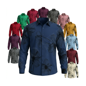 Chemise à Boutons à Motifs Floraux Personnalisés pour Toutes les Saisons, Chemise à Manches Longues Casual, Confortable, Élégante, OEM ODM, Chemises de Haute Qualité - Product Image 1