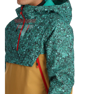 Veste de ski softshell sublimée OEM en polyester, imperméable et respirante pour sports d'hiver, entraînement extérieur par temps froid - Product Image 6