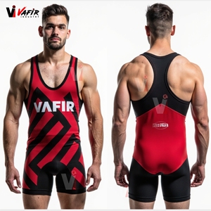 Venta al por Mayor de Fábrica, Diseño Personalizado, Camisetas de Lucha Sublimadas de Alta Calidad, Transpirables y de Secado Rápido para Hombre, 100% Poliéster - Product Image 3