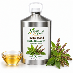 Huile Essentielle de Basilic Sacré Biologique Certifié (Sucré) Ocimum Basilicum 100% Pure Certifiée GMP Cosmétiques Naturels Soins de la Peau Soins des Cheveux - Product Image 6