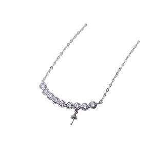 Collar con Colgante de Plata S925 para Mujer, Colgante Simple y Versátil, Juego de Joyería con Perlas, Cadena 275 para Accesorios de Bricolaje - Product Image 5