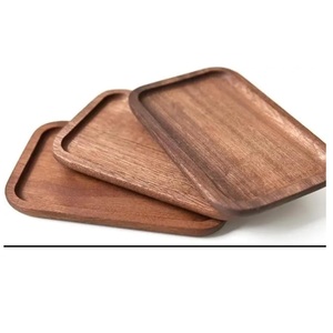 Small Rectangular Aluminium Wood Tray Wholesale Decorative Luxury Modern Platters Scenic Pattern Rounded <b>Corners</b> Movable - Product Image 4