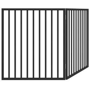 ชุดรั้วกั้นสุนัขไม้ป็อปลาร์สีดำ 2 ชิ้น ขนาด 63 นิ้ว แบบพับได้ - Product Image 6