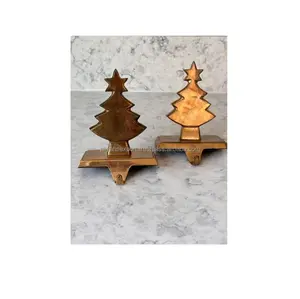 Винтажный цветной Рождественский Держатель для чулок разных размеров с индивидуальной отделкой из дерева и многих материалов для праздничных изделий