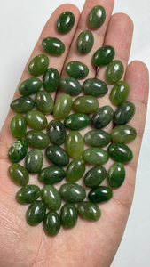 Cabujón de jade nefrita pulido a mano de primera calidad de grado superior para colgantes de lujo y diseños de anillos fabricante de joyas proveedor - Product Image 3