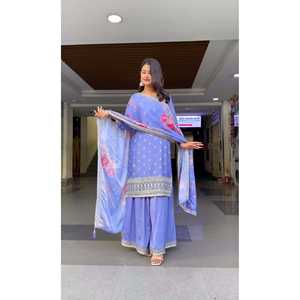 Hermoso conjunto de Top y plazzo para mujer con Fancy Dupatta para fiestas - Product Image 1