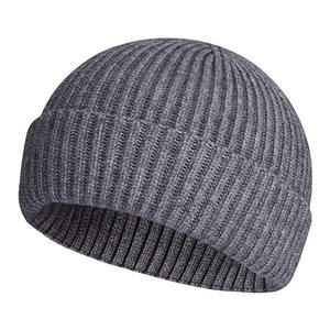 Bonnets d'hiver personnalisés avec logo brodé pour hommes et femmes, en tricot côtelé en laine mérinos, acrylique, coton, cachemire, avec logo de créateur - Product Image 4