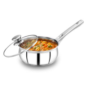 Try Ply <b>Induction</b> Base Stainless Steel Sauce Pan with Glass Lid Compatible with <b>Induction</b> Gas Stove Multipurpose Cooking - Product Image 6