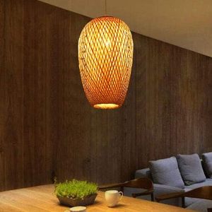 Pantalla de Lámpara Colgante de Bambú Tejida a Mano al por Mayor, Cubierta de Lámpara Colgante, Pantalla Decorativa Vintage, Iluminación OEM ODM - Product Image 4