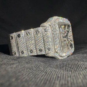 Reloj de Lujo para Hombre, Estilo Hip Hop, con Incrustaciones de Moissanita, Esqueleto, de Cuarzo, Pasa el Test de Diamantes, Stock Local en EE. UU. y Reino Unido - Product Image 1