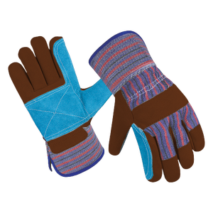 Gants industriels robustes en cuir de vachette pleine fleur, double paume renforcée, équipement de sécurité pour monteurs canadiens et travaux de jardinage domestique - Product Image 2