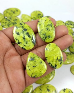 Lote al por mayor de cabujones de lizarita natural, cuarzo verde, piedra preciosa para fabricación de joyas, formas mixtas lisas, propiedades curativas - Product Image 2