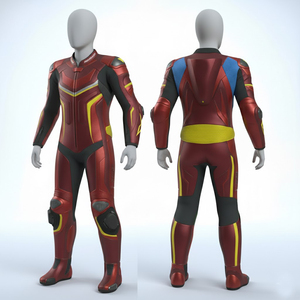 Combinaisons de course imperméables, ignifuges et respirantes pour l'entraînement moto, vestes de moto en cuir véritable pour enfants - Product Image 2