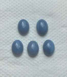 โอปอลสีน้ำเงินธรรมชาติทรงรีหลังแบน คุณภาพสูง ขัดเงา สำหรับทำเครื่องประดับ ขายส่ง - Product Image 1