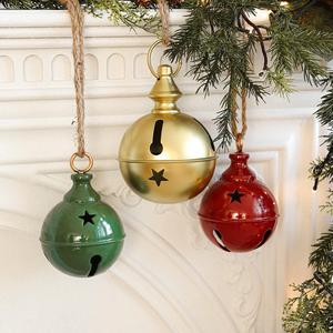 Grandes cloches de Noël vintage décoratives de 16 cm, cloches de Noël suspendues, grandes cloches de Noël - Product Image 3