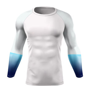 Men's <b>Coral</b> Olive Green Full Sleeve MMA Rash Guard Breathable Quick Dry UPF50+ Spandex/Polyester Custom Logo Print Athletic <b>Top</b> - Product Image 1