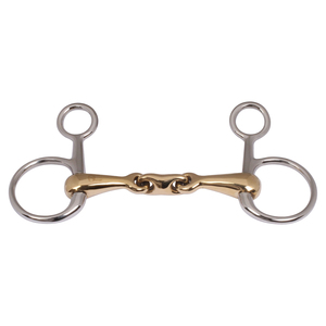 Bridon Baucher Tough Tack en Acier Inoxydable à Bouche Roulée avec Double Incrustation en Cuivre 12,5 cm – Durable, Haute Qualité, Multifonctionnel pour l'Équitation - Product Image 5