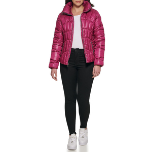 OEM Women's Puffer Jacket Custom Logo <b>Winter</b> <b>Quilted</b> Down Alternative Coat Lightweight Insulated Outdoor Fashion Jacket - Product Image 1
