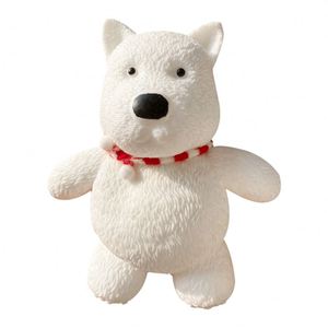 ของขวัญวันเกิดคริสต์มาสขนาดใหญ่ ของเล่นสัตว์น่ารักบีบได้ นุ่มนิ่ม ถ่วงน้ำหนักได้ รูปสุนัขเวสต์ไฮแลนด์ เทอร์เรียร์ ของเล่นบีบ TPR สำหรับเด็กทุกวัย - Product Image 5