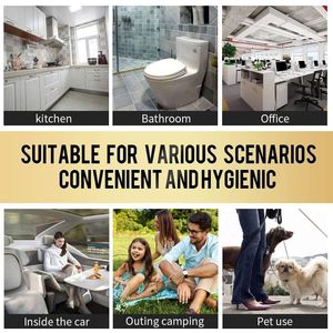 Sacchetti per Rifiuti Domestici da 4 Galloni, Confezione da 100, per Ufficio, Cucina, Camera da Letto, con Comoda Maniglia - Product Image 1