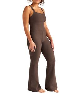 Ropa Deportiva para Mujer, Mono Deportivo Casual para Correr, Ajustado y Elástico, con Cuello Redondo, Elegante Mono Marrón sin Mangas - Product Image 3