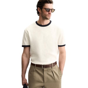 Camisetas lisas de cuello redondo de alta calidad para hombre, a la moda de algodón 100% colección de verano, estilos informales y formales personalizables - Product Image 5