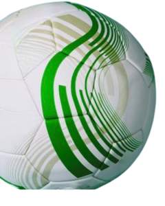Ballon de football d'entraînement professionnel TORO SKINS en cuir PU, taille 5, rayures vertes, durable, cousu à la machine, fabriqué au Pakistan - Product Image 3