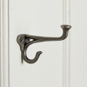 Patère murale vintage en fonte, simple niveau, porte-manteau en métal durable, forme personnalisée, pliable et réglable, à fixer au mur pour vêtements - Product Image 2