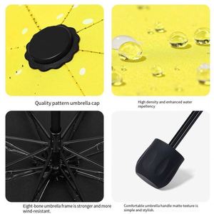 Factory Direct With Logo <b>Windproof</b> and Waterproof Tri-Fold Folding Black Vinyl Uv Sun <b>Umbrella</b>, <b>Umbrella</b> - Product Image 2