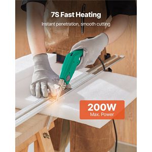 Couteau à mousse électrique 200W, réglable 122-932°F, pour polystyrène, avec lames de coupe de 6 et 8 pouces - Product Image 2